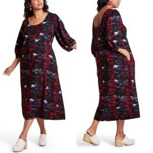 NWT Rachel Comey collab Target Floral-Print Volume  Dress Size 16W/18W